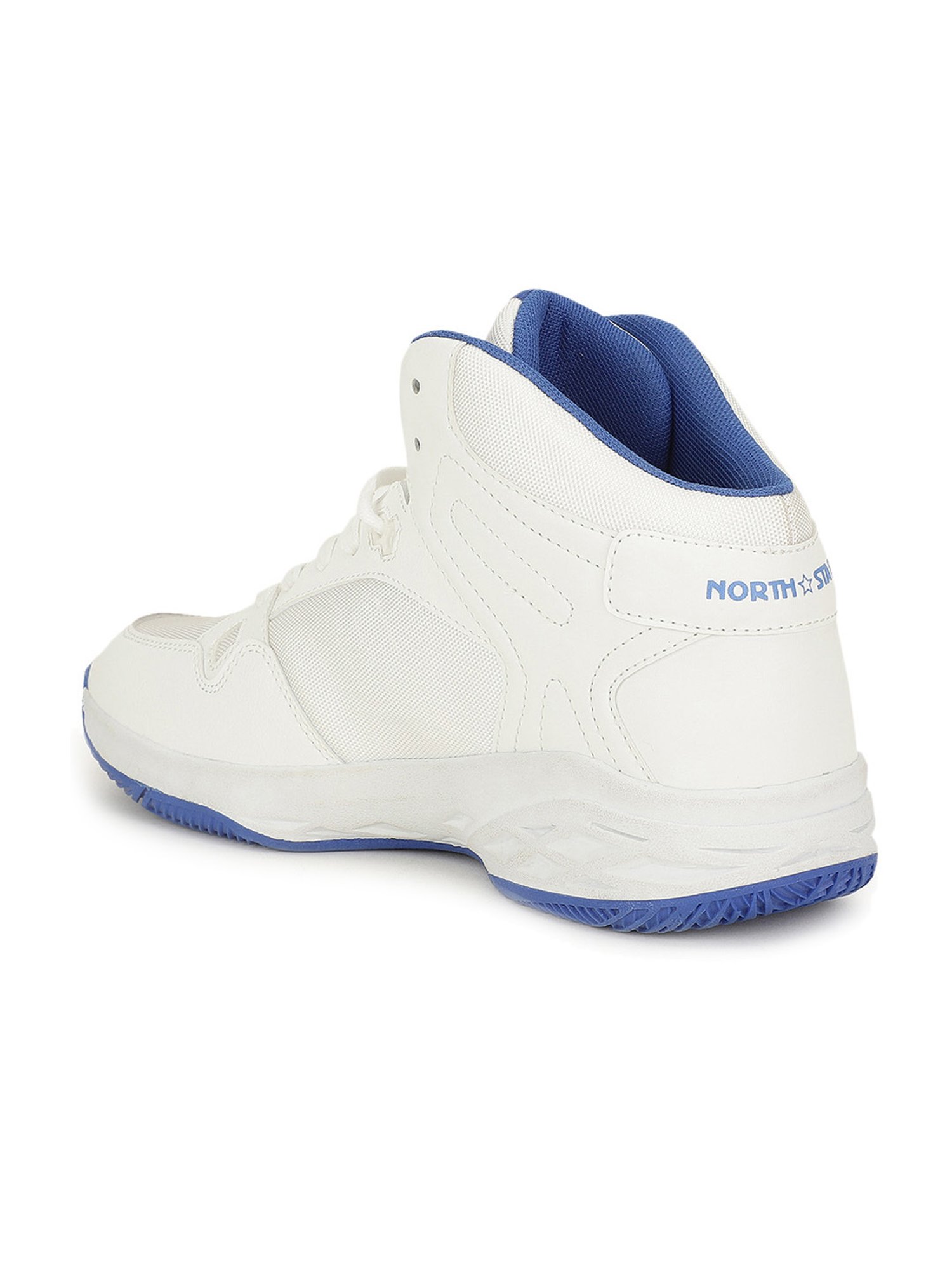 North Star by Bata Men's White Ankle High Sneakers