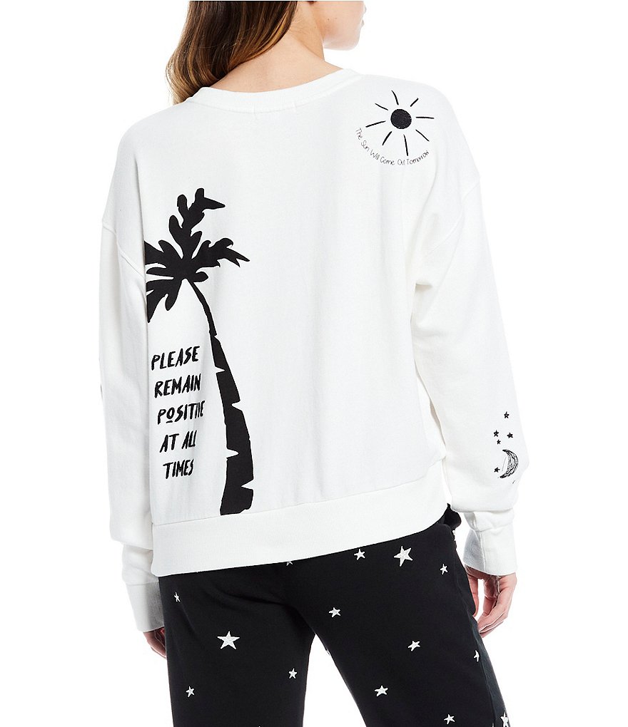 PJ Salvage Doodle Print French Terry Sleep Top