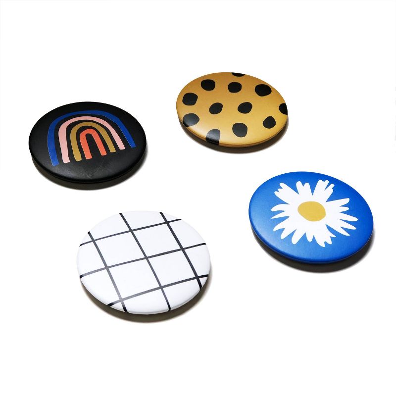 4pk Decorative Locker Button Magnets