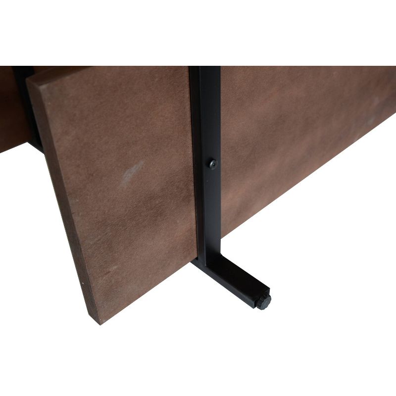 64" Pomeroy 4 Shelf Double Etagere Bookshelf Walnut Brown - Summerland Home