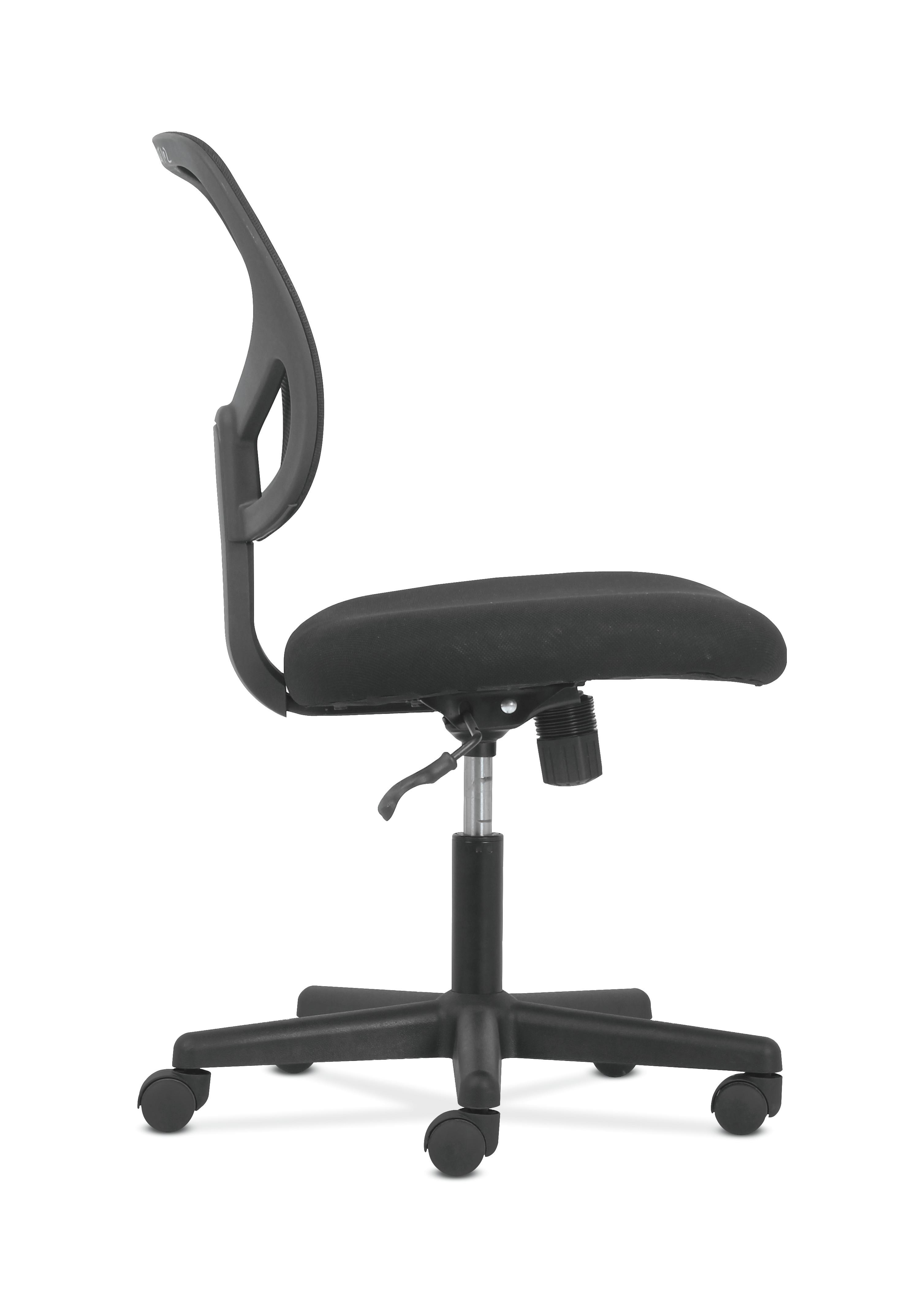Sadie Mid-Back Task Chair - Black Seat - Fabric Back - 5-star Base - 18" Seat Width x 18" Seat Depth - 24.2" Width x 24.