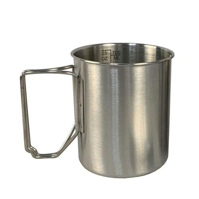 Self Reliance Outfitters Pathfinder Stainless Steel Canteen Cooking Set with Canteen, Lid, Nesting Cup, and Stove for Camping, Hiking, and Hunting