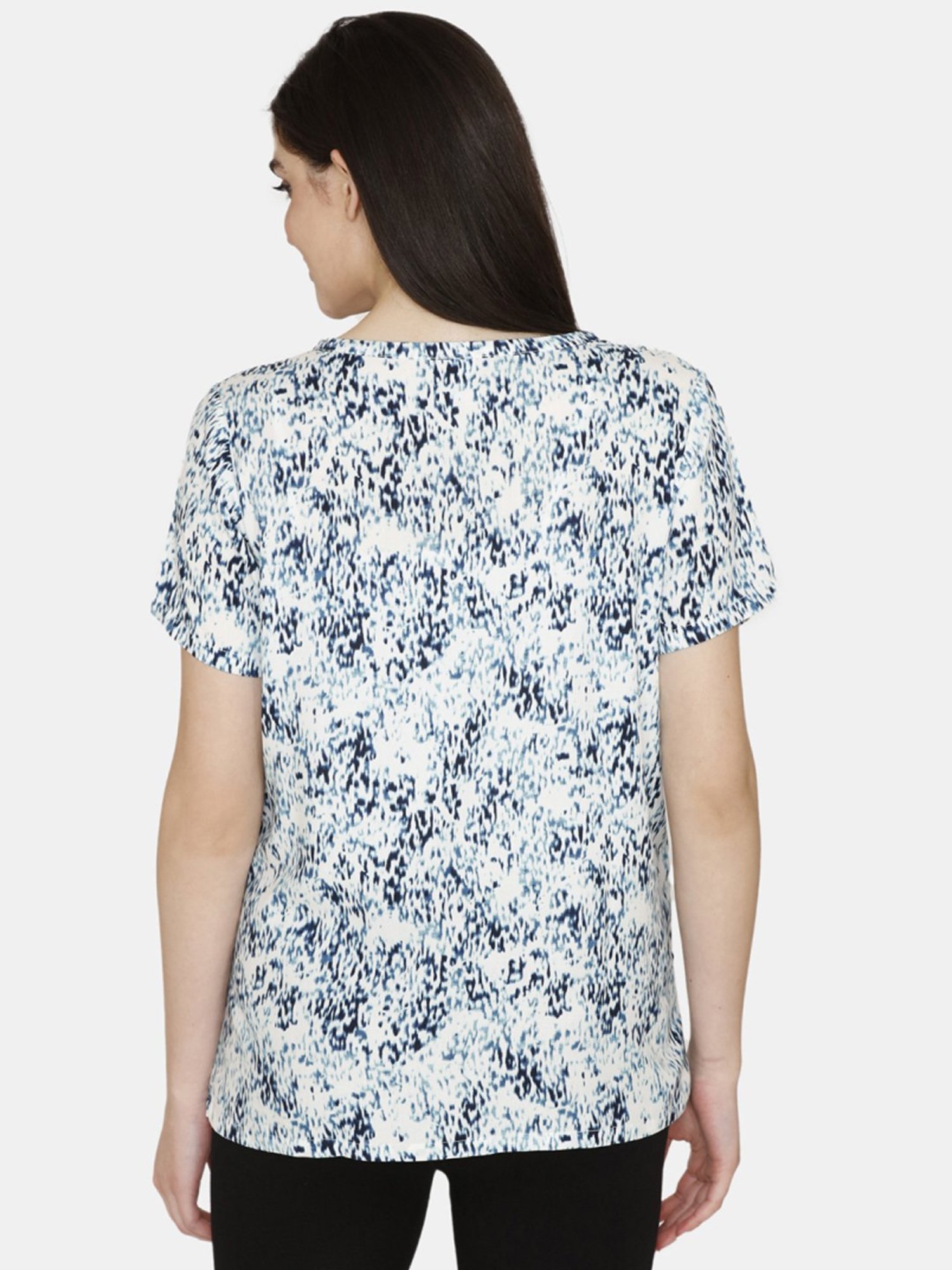 Coucou by Zivame Blue Printed Maternity Top