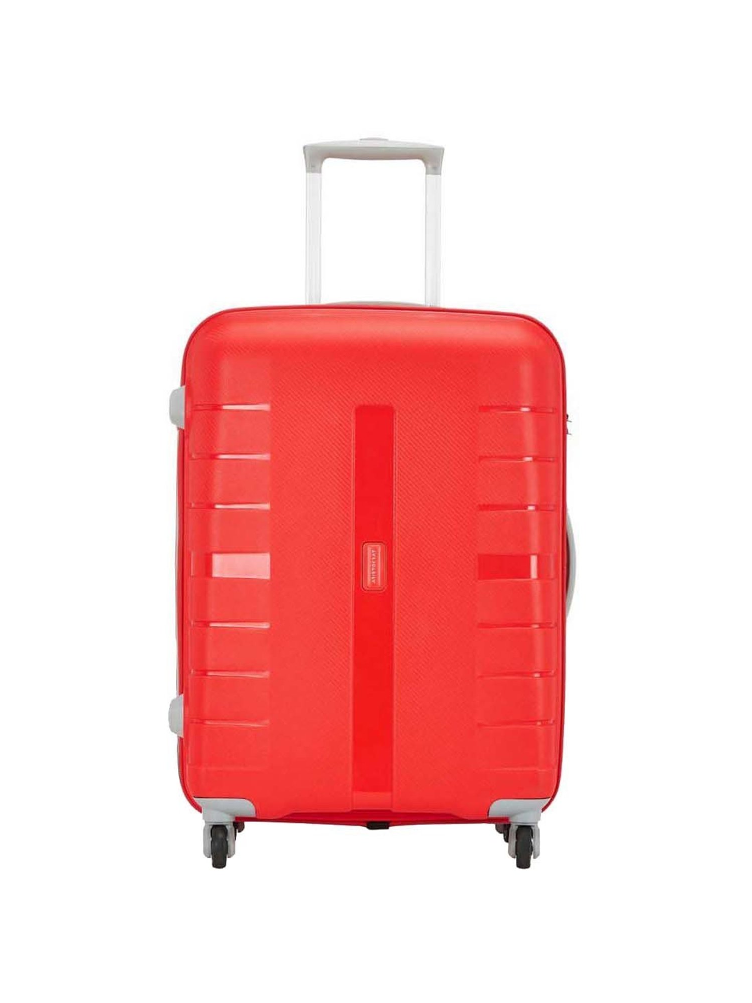 Aristocrat Nexon Fiery Red TextuFiery Red Hard Medium Trolley Bag - 48 cm