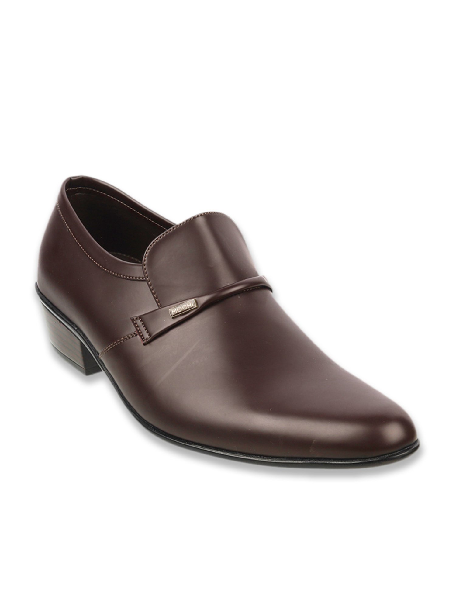 Mochi Men's Brown Formal Loafers