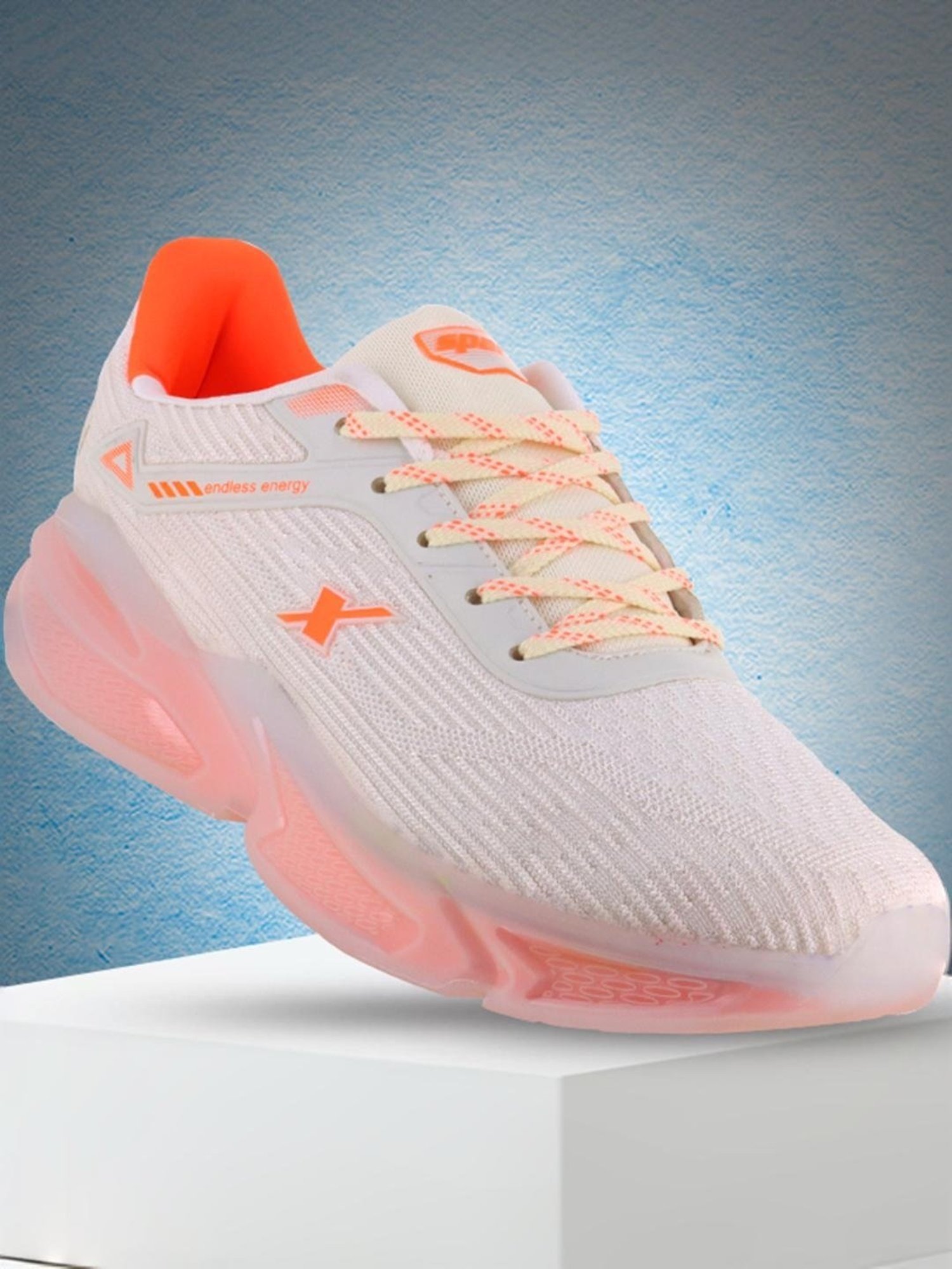 Sparx Men's Off White Running Shoes