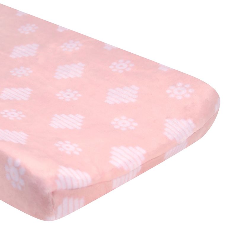 Bedtime Originals Blossom Watercolor Floral Changing Pad Cover - Pink/Gray