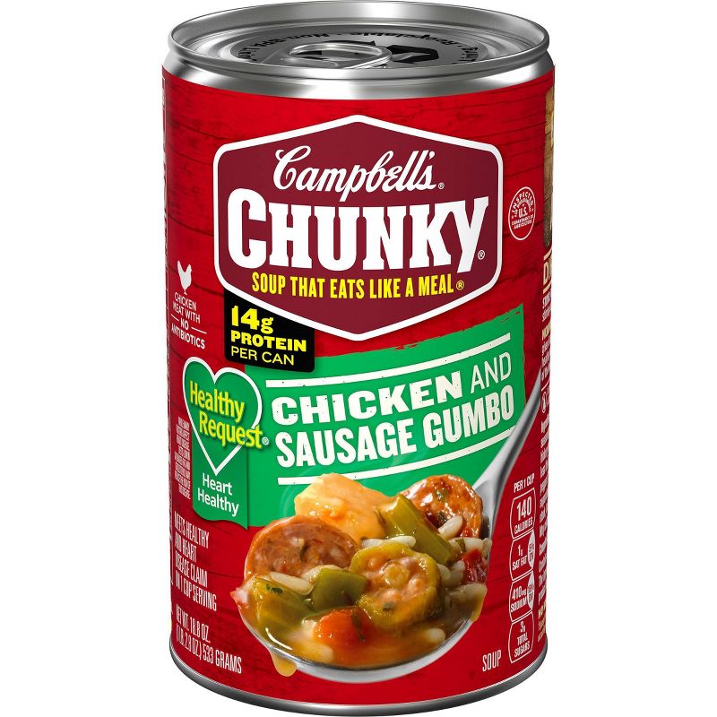 Campbell's Chunky Healthy Request Grilled Chicken & Sausage Gumbo Soup 18.8oz