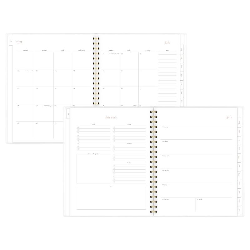 2021-22 Academic Planner 8.5" x 11" Frosted Plastic Wirebound Weekly/Monthly Pink -  - Sugar Paper™