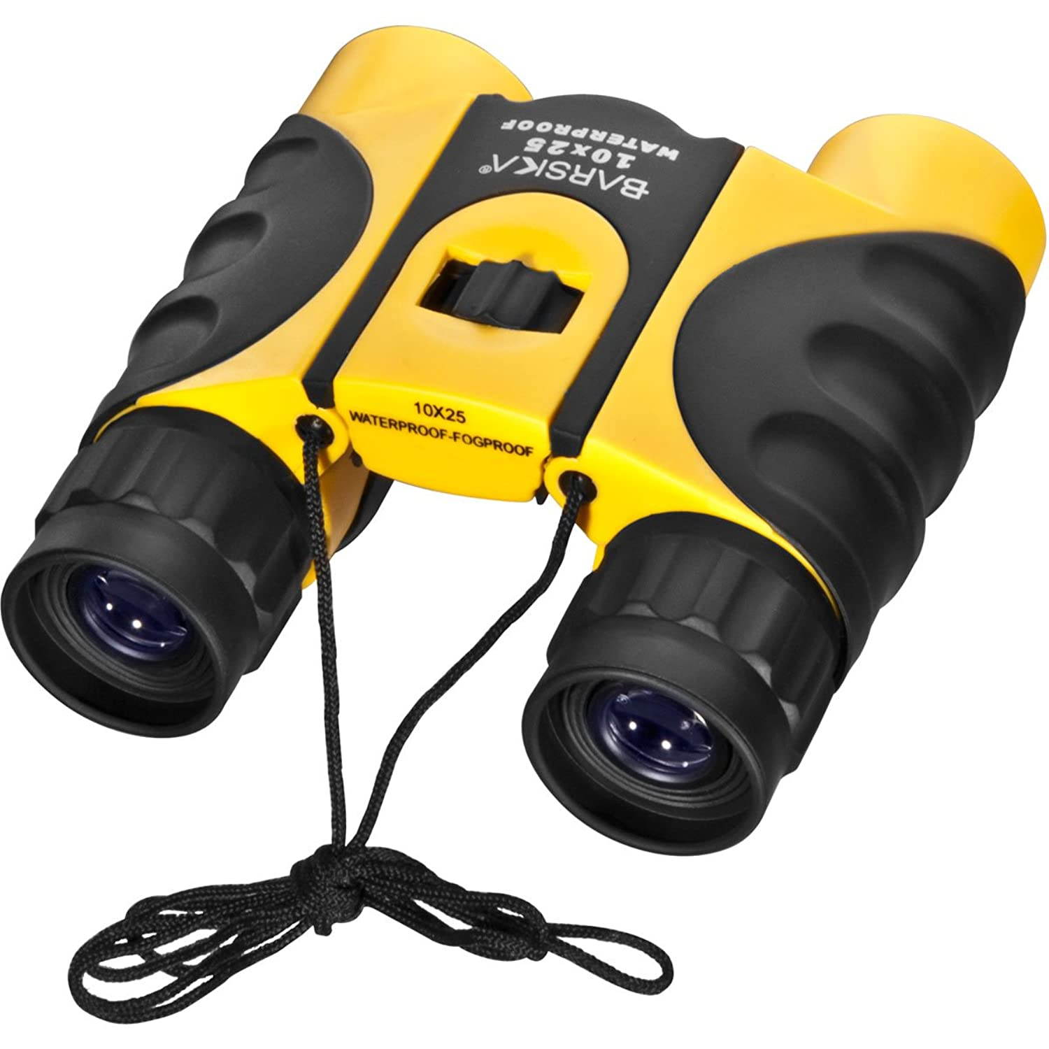 BARSKA 10x25 Compact Waterproof Binocular (Yellow)