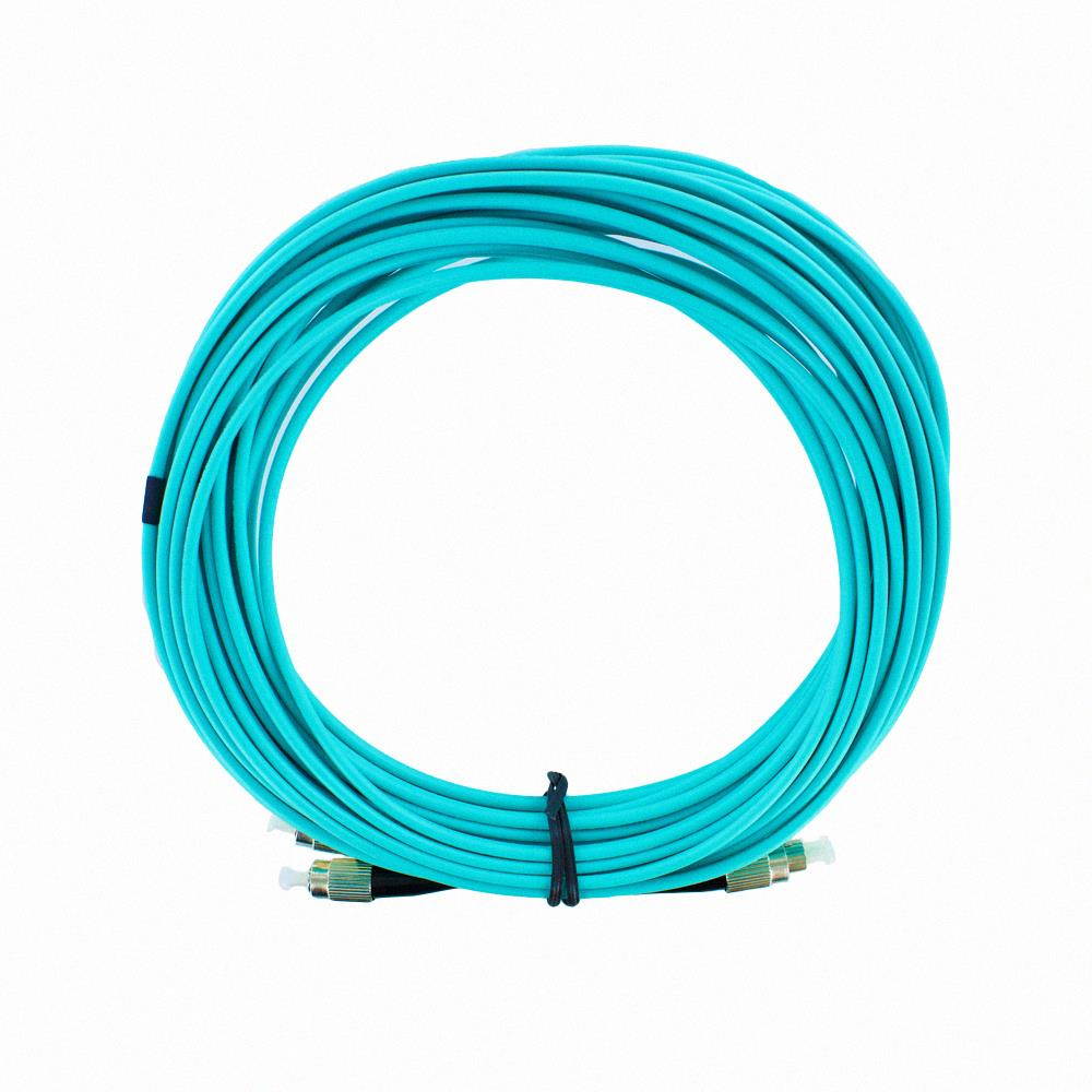 NavePoint FC-FC 10GB Fiber Optic Cable Duplex 50/125 Multimode 10M Aqua