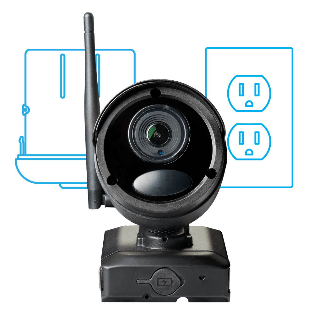 Lorex LWB6850W 1080p HD Wireless Black Metal Rechargeable and Audio Security Camera, Audio Recording and Two-Way Talk