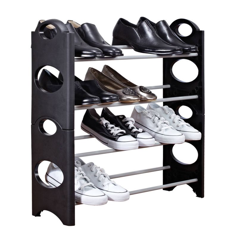 Simplify 12 Pair Stackable Shoe Caddy Rack