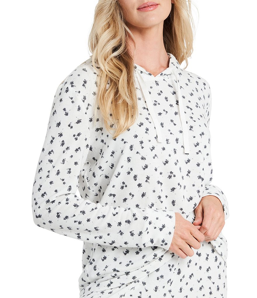 CeCe Long Sleeve Floral Lounge Hoodie