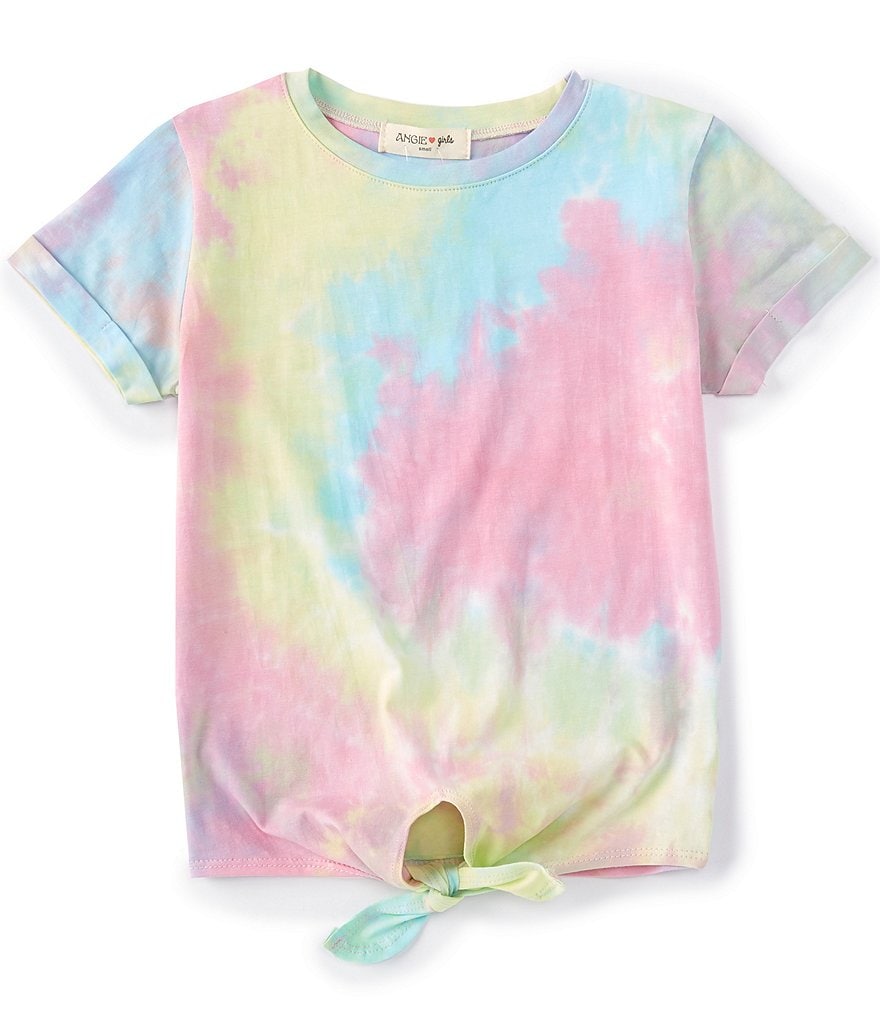 Angie Big Girls 7-14 Short-Sleeve Tie-Dye Tee