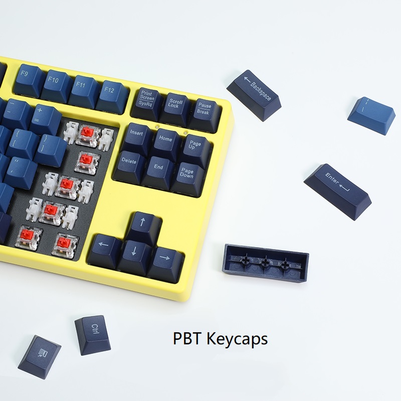 Royal Kludge RK987  N-key Rollover Ergonomic Design,Cool Exterior USB Wired PBT Keycaps White Backlit Keyboard for Gaming and Office - Black( RK Black Switch)