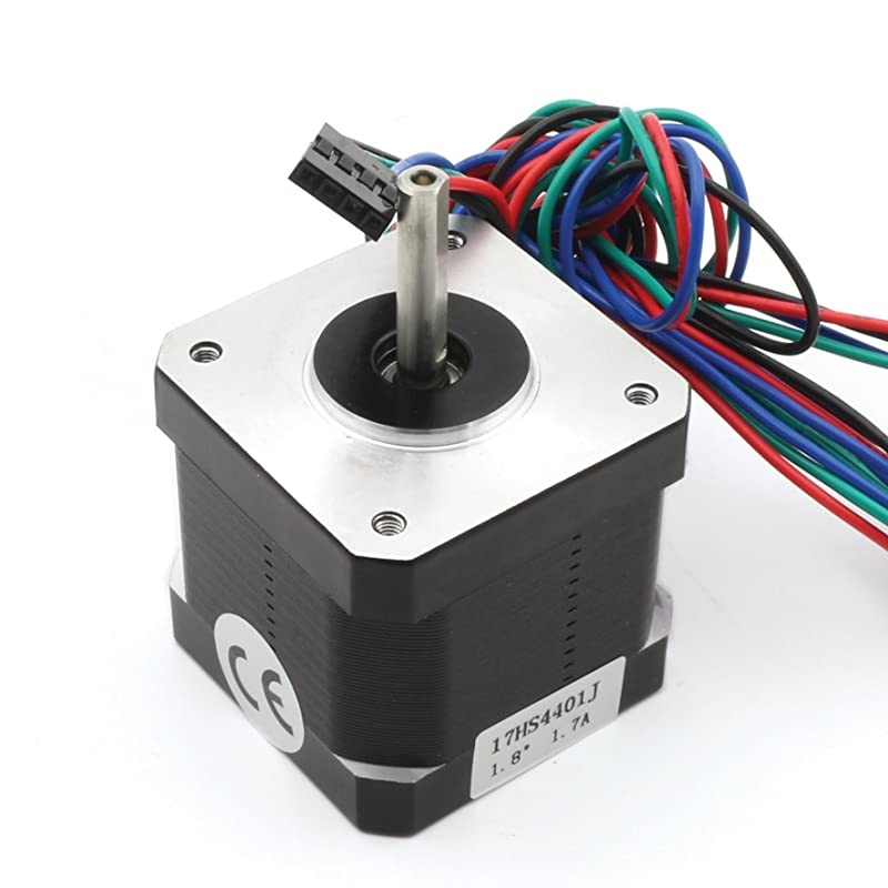 Nema 17 Stepper Motor 40mm 64oz-in 45Ncm 1.7A 1.8 degree 2 phase with 1M 4-pin Cable & Connector Bipolar 42 stepping motor for 3D Printer Hobby CNC Router Machine 17HS4401J