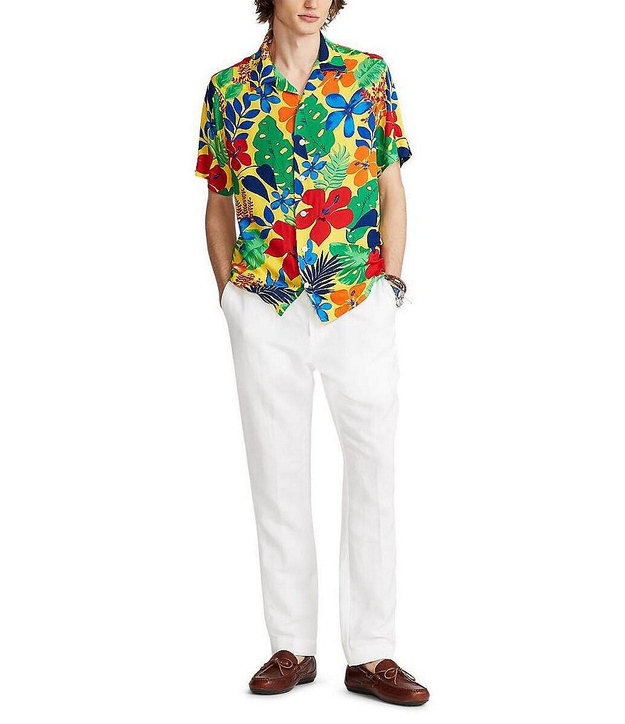 Polo Ralph Lauren Tropical Print Short-Sleeve Woven Camp Shirt