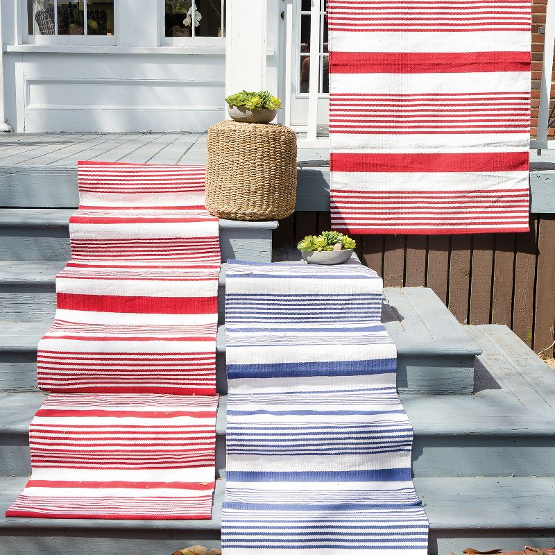 2'x6' Rectangle Stripe Accent Rug Blue - C&F Home