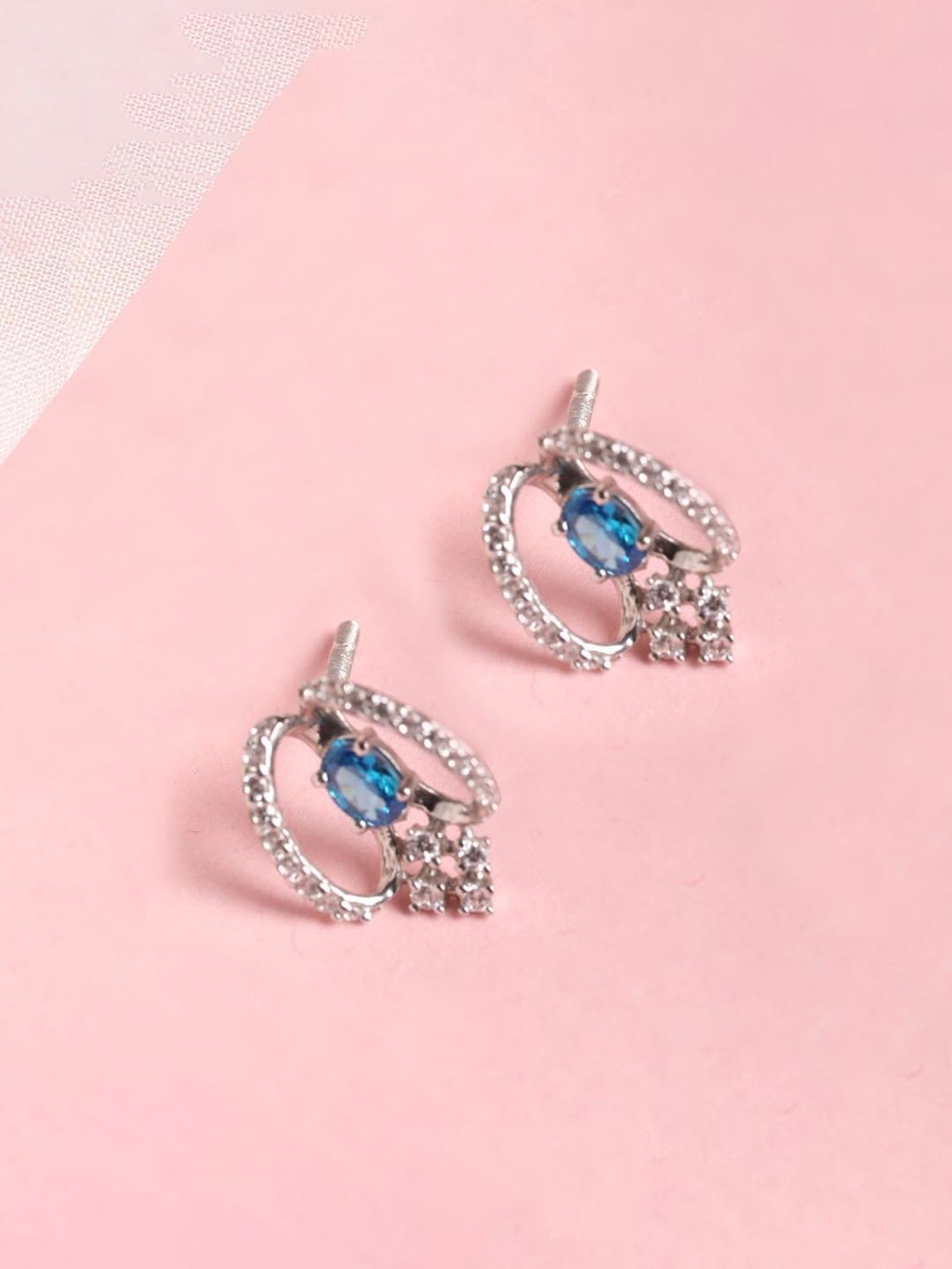 Clara 92.5 Sterling Silver Stella Earrings for Women