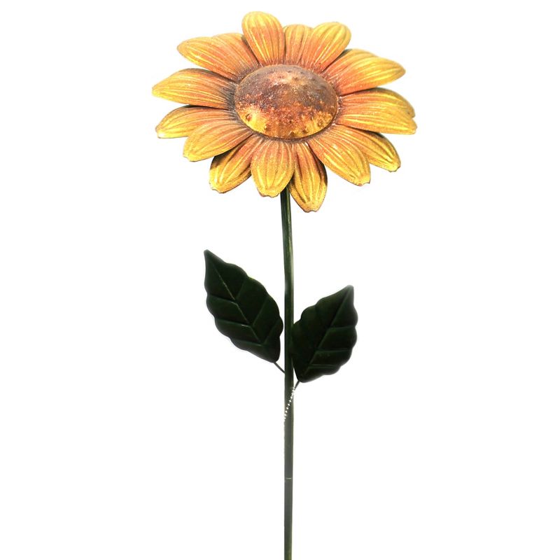 Home & Garden 26.25" Sunflower Stake Flower Handcrafted Regal Art & Gift  -  Decorative Garden Stakes