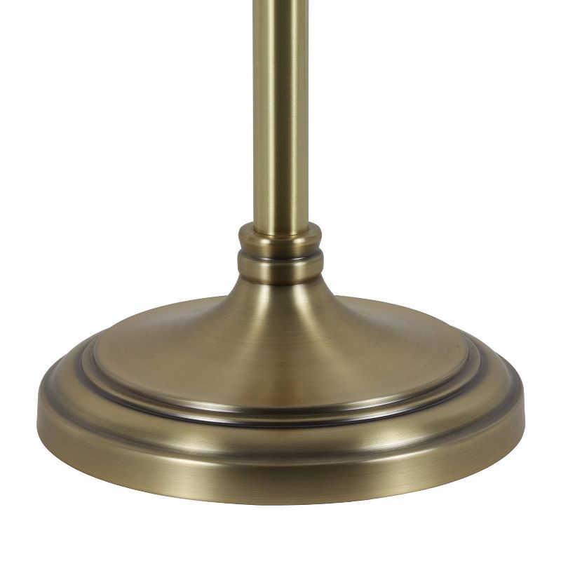 63" Redmond Glass Font Steel Floor Lamp Gun Metal - Decor Therapy