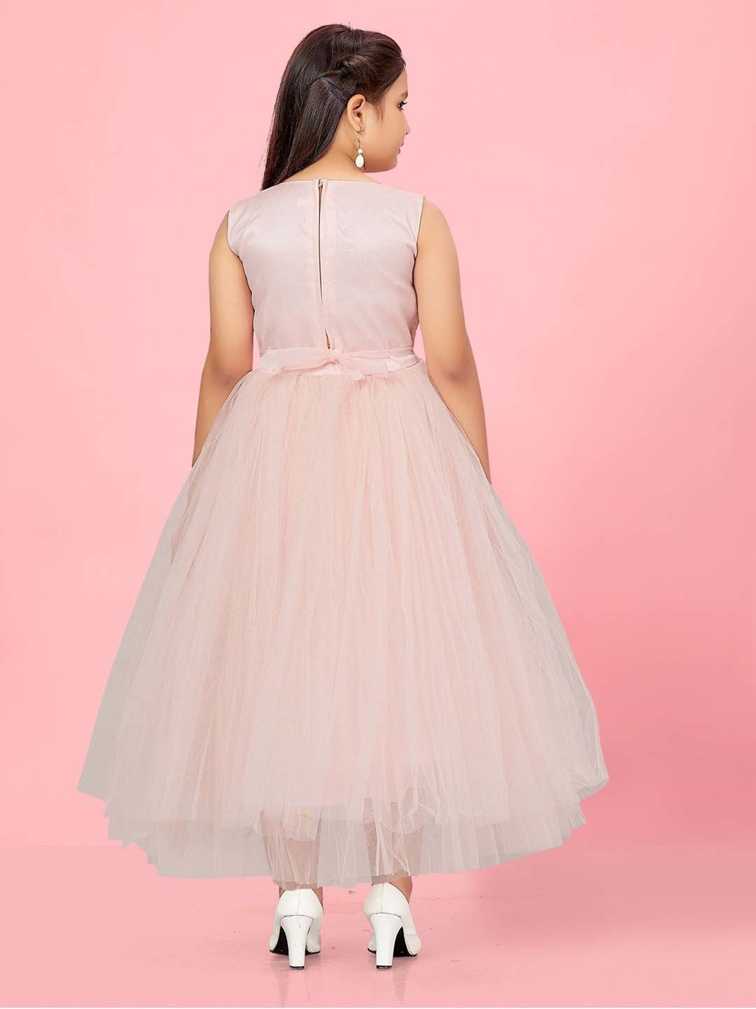 Aarika Kids Peach Flared Fit Gown