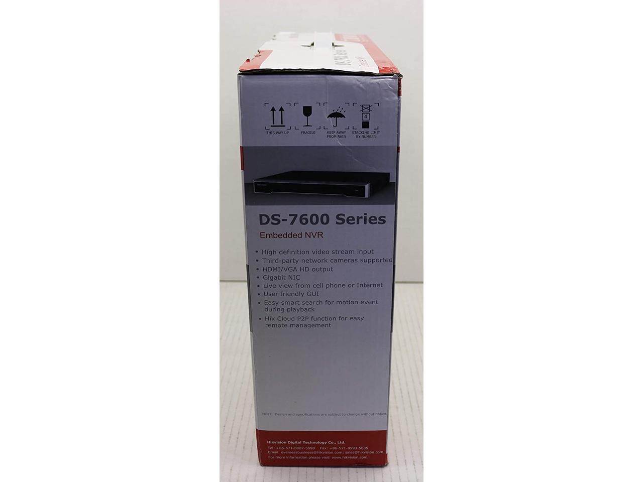 Hikvision DS-7608NI-I2/8P 8CH IP Network Video Recorder Integrated 8 POE Embedded Plug & Play 4K NVR [2016 New Model]