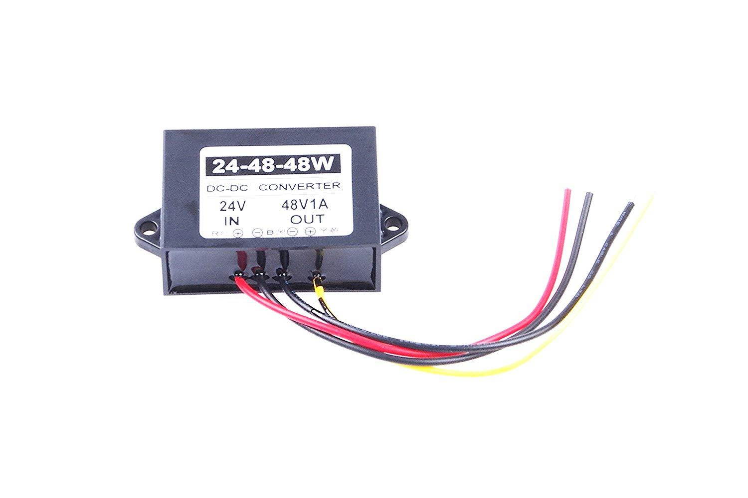 Waterproof DC/DC 24V Step Up to 48V 1A 1.5A 2A 3A 5A 6A 8A 10A 20A 30A 40A Voltage Boost Converter Regulator Transformer Power Supply (IN DC 24V (18-32V), 48V 1A)