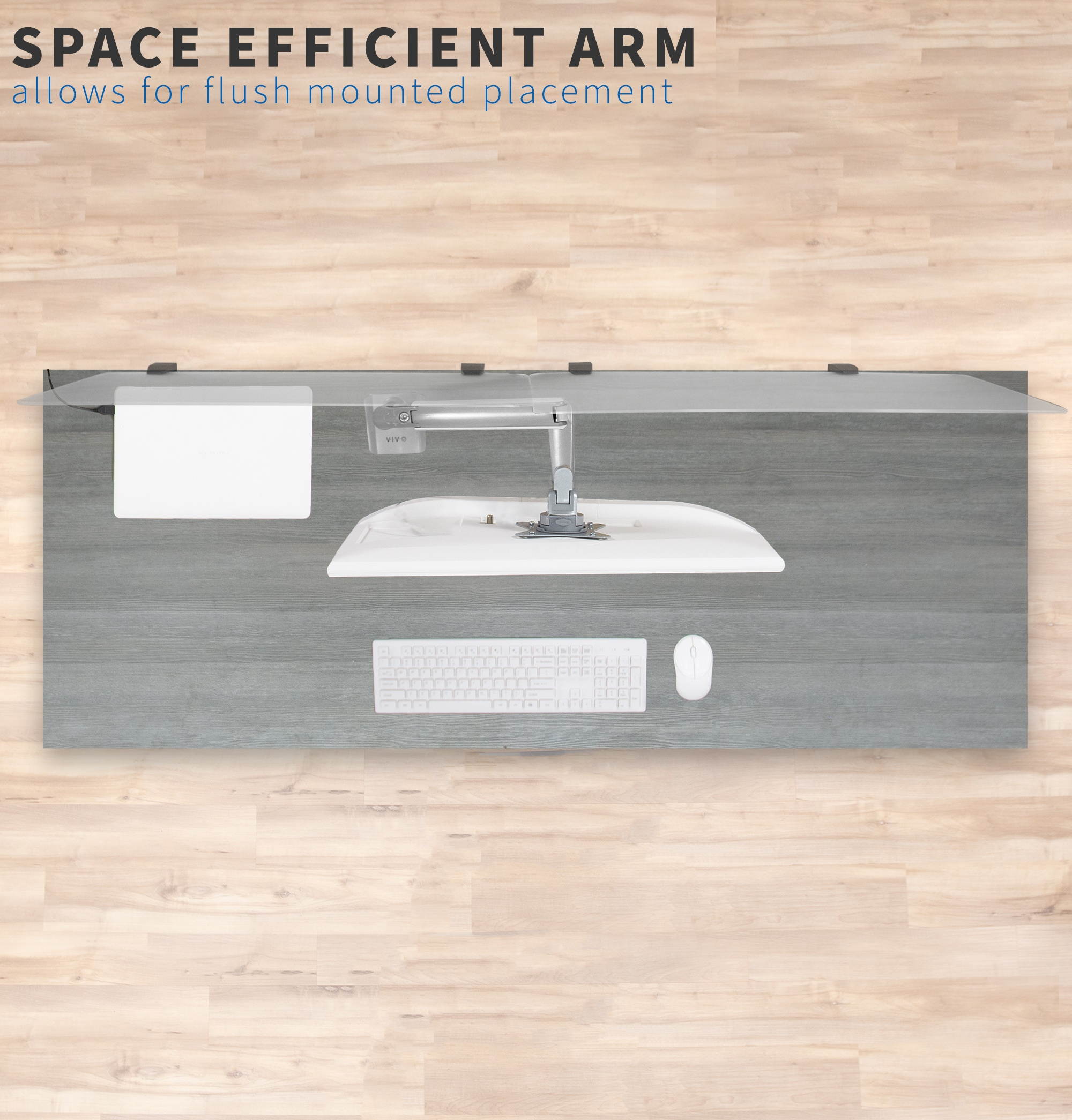 VIVO Aluminum Space Saving Single 17" to 32" Monitor Pneumatic Desk Mount, Counterbalance Arm Stand (STAND-V100A)