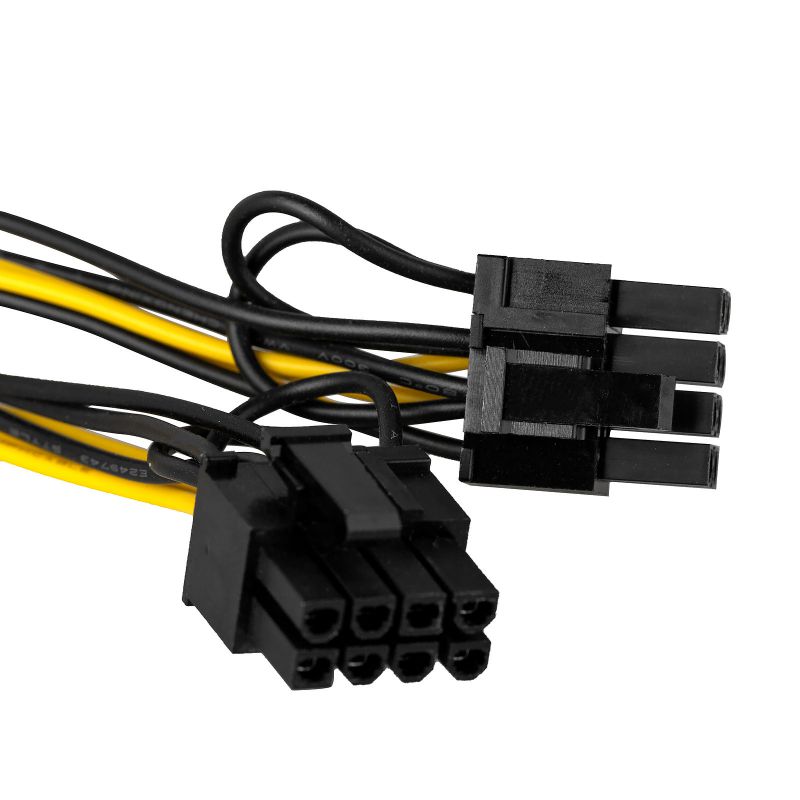 PCI-e 6 Pin to Dual 8 Pin Power Adapter Cable for Video Display Card