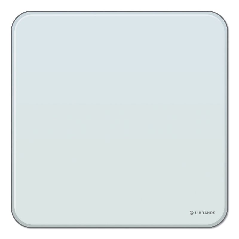 U Brands Cubicle Glass Dry Erase Board, 12 x 12, White 3690U0001
