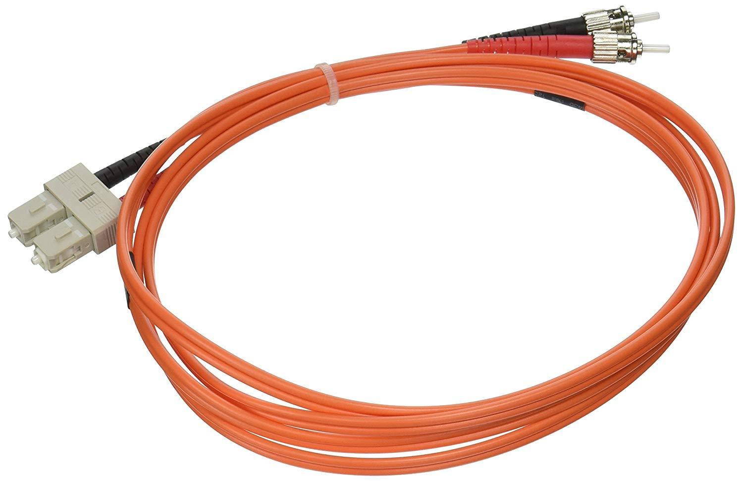 C2G/Cables to Go 37416 SC/ST Duplex 50/125 Multimode Fiber Patch Cable (2 Meter, Orange)