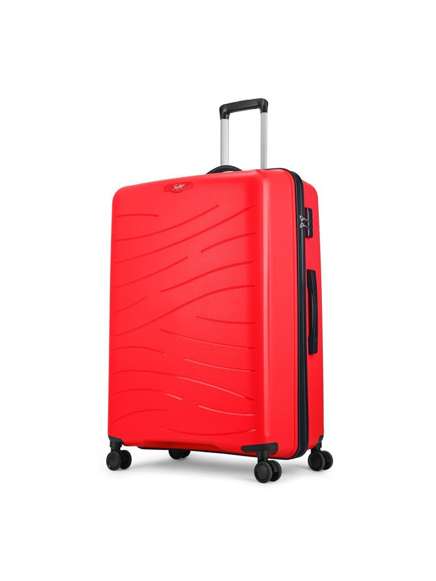Skybags Maximus Red Textured Hard Large Trolley Bag - 33 cm