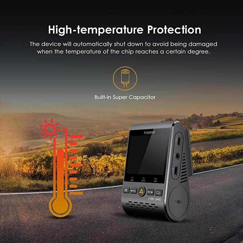 A129 Pro Duo 4K Dual Dash Cam 3840 x 2160P Ultra HD 4K Front and 1080P Rear Car WiFi Dash Camera Sony 8MP Sensor GPS Buffered Parking Mode GSensor Motion Detection WDR Loop Recording