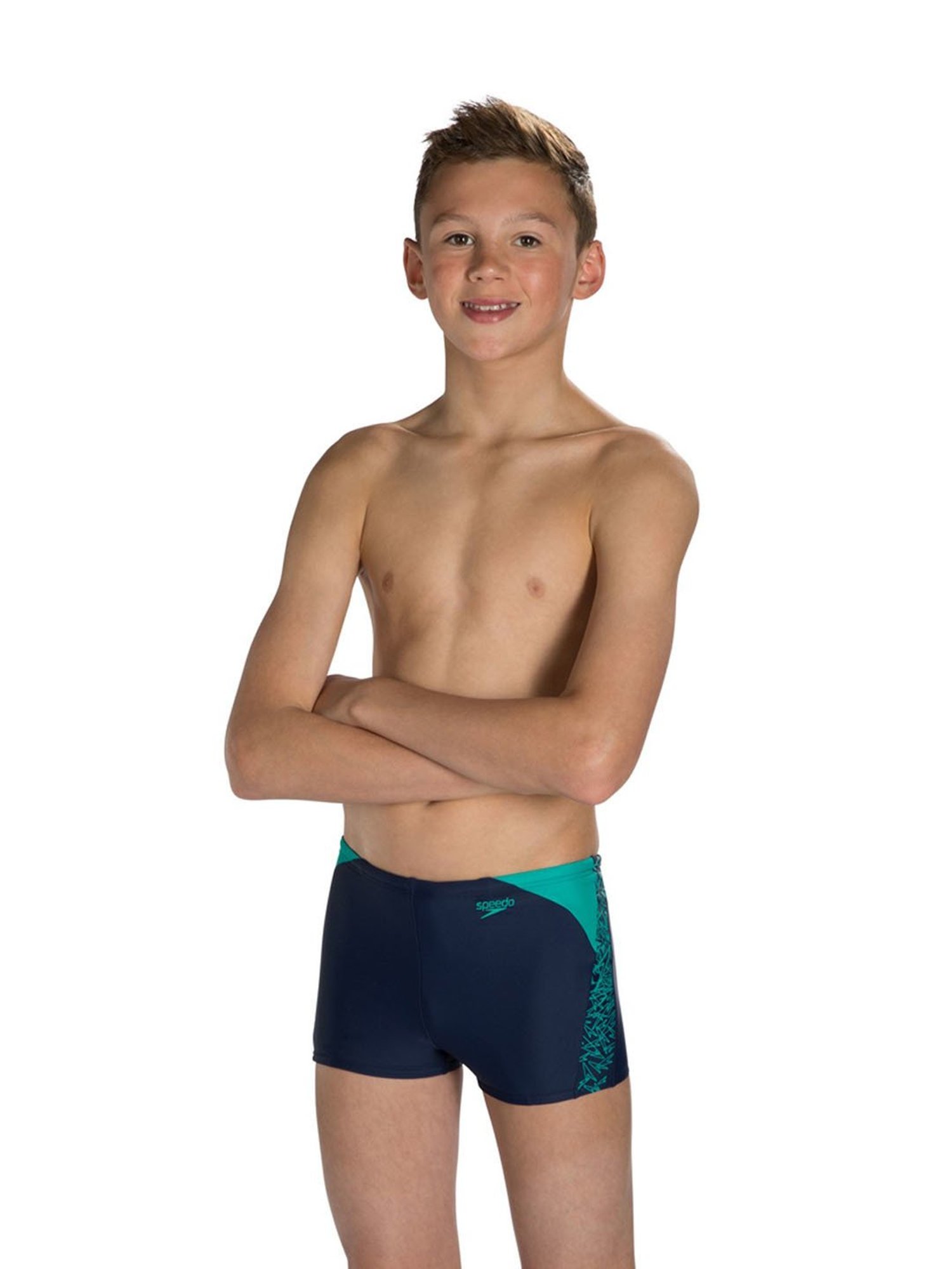Speedo Kids Navy Solid Swim Shorts
