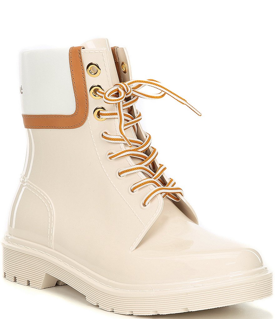 See By Chloe Florrie Lace-Up Rainboots