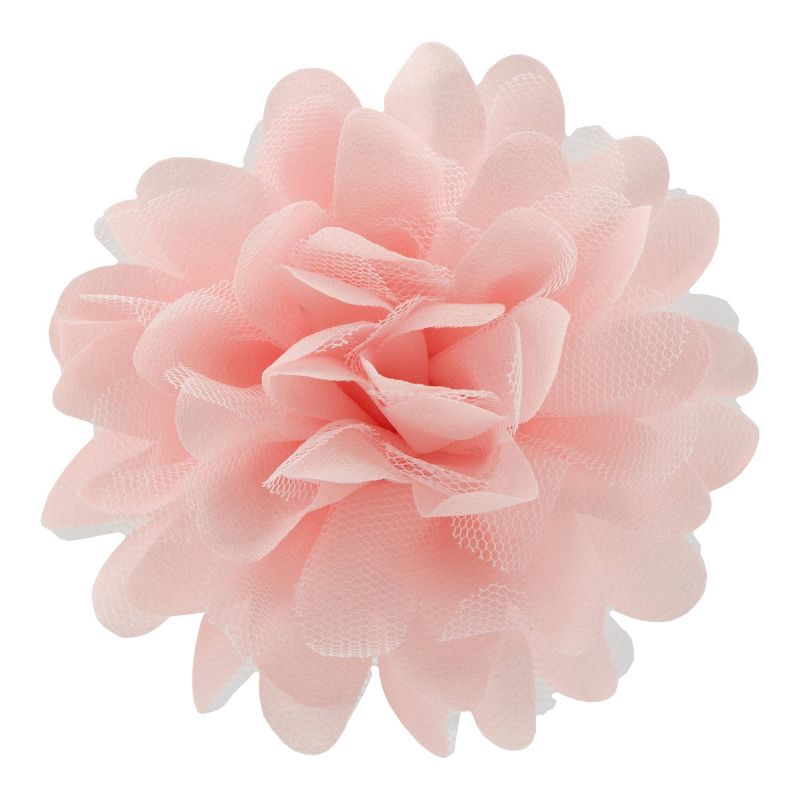 4" Satin and Tulle Fabric Bow Flower Gift Packaging Accessory Pink - Spritz™