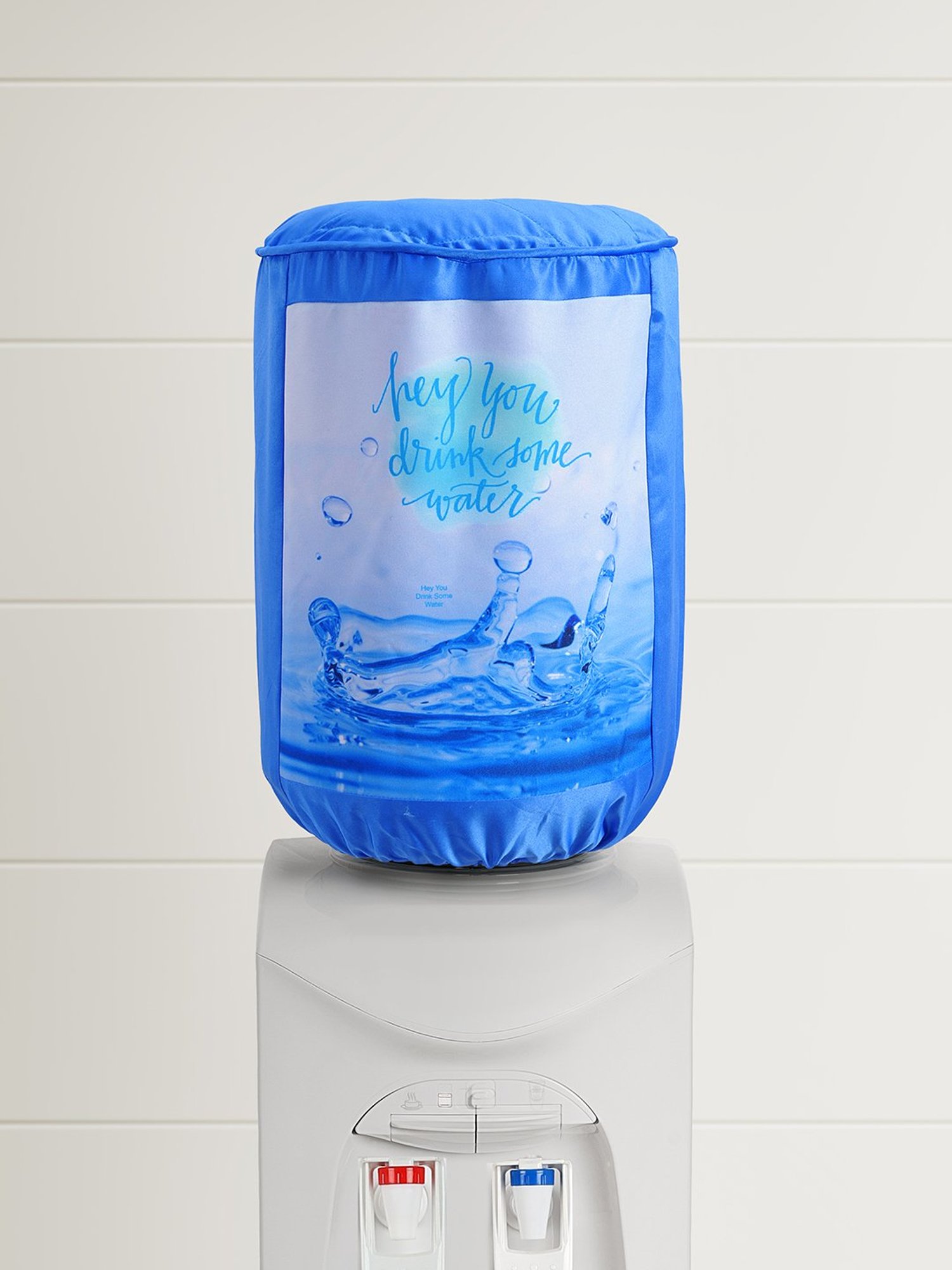 Swayam Blue Cotton 20 Litre Water Dispenser Bottle Covers - Set of 1