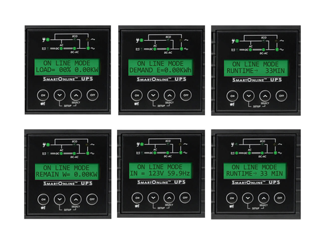 PR1000LCDRT2U Smart App Sinewave UPS System, 1000VA/900W, 8 Outlets, AVR, 2U Rack/Tower Black