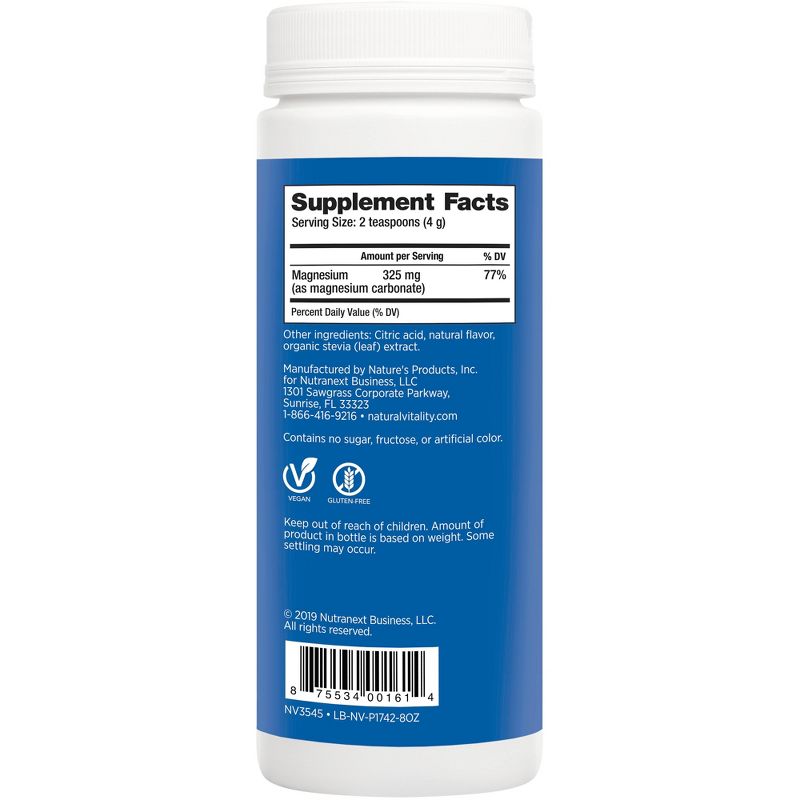 Natural Vitality Natural Calm Anti-Stress Vegan Magnesium Supplement Powder - Cherry - 8oz