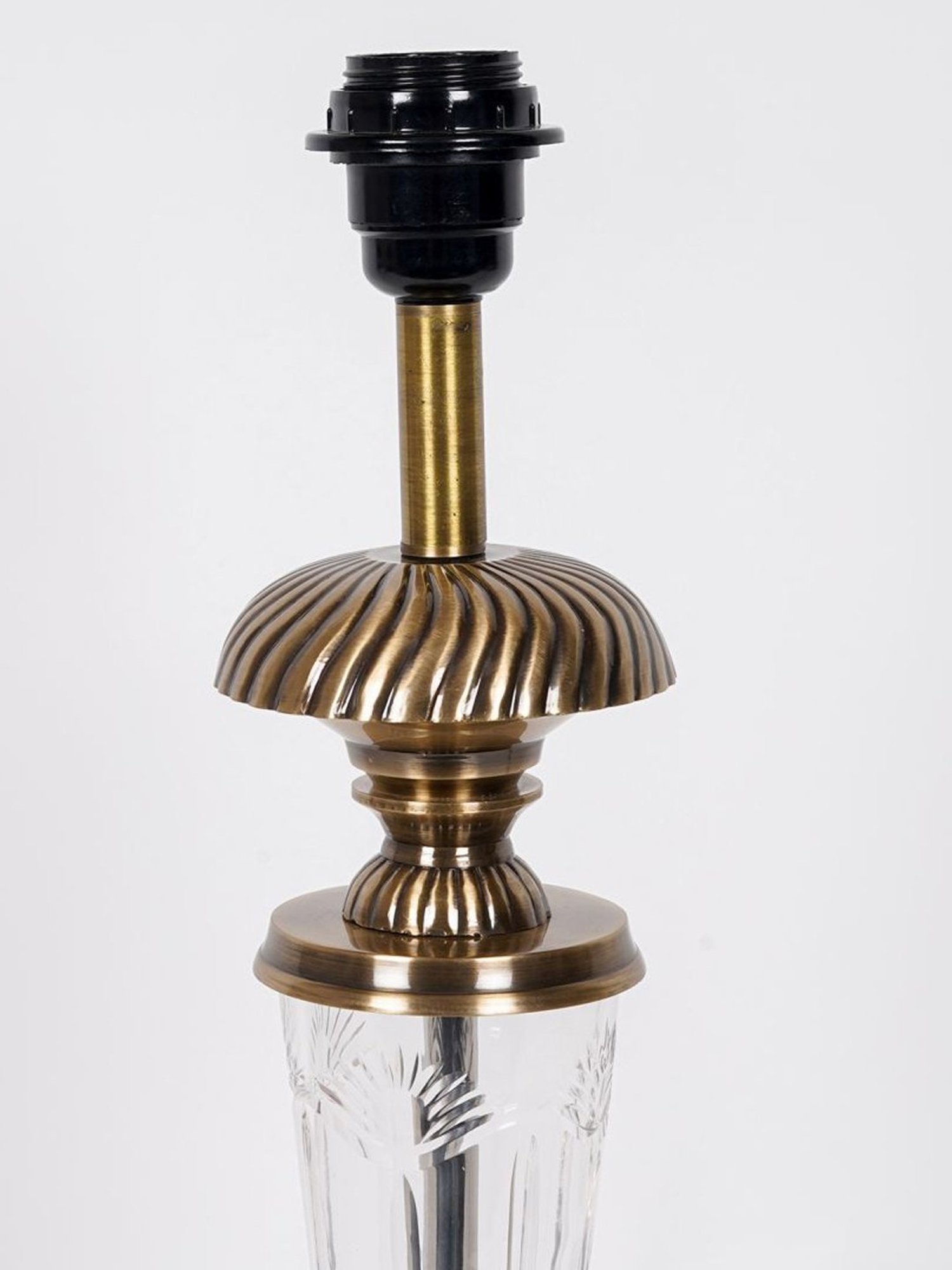 Kapoor Lamp Shades Brass Antique & Black Brass Provence Cotton Shade Table Lamp