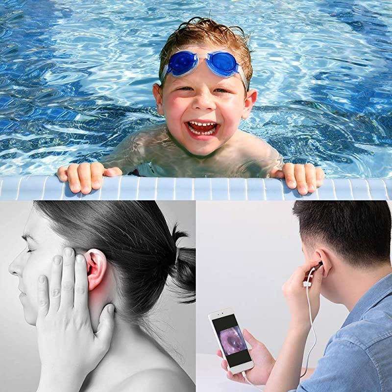 WiFi Otoscope for iPhone  UltraSlim Wireless Ear Scope Camera with Replaceable Otoscope Specula Waterproof Washable Check Swimmers Ear