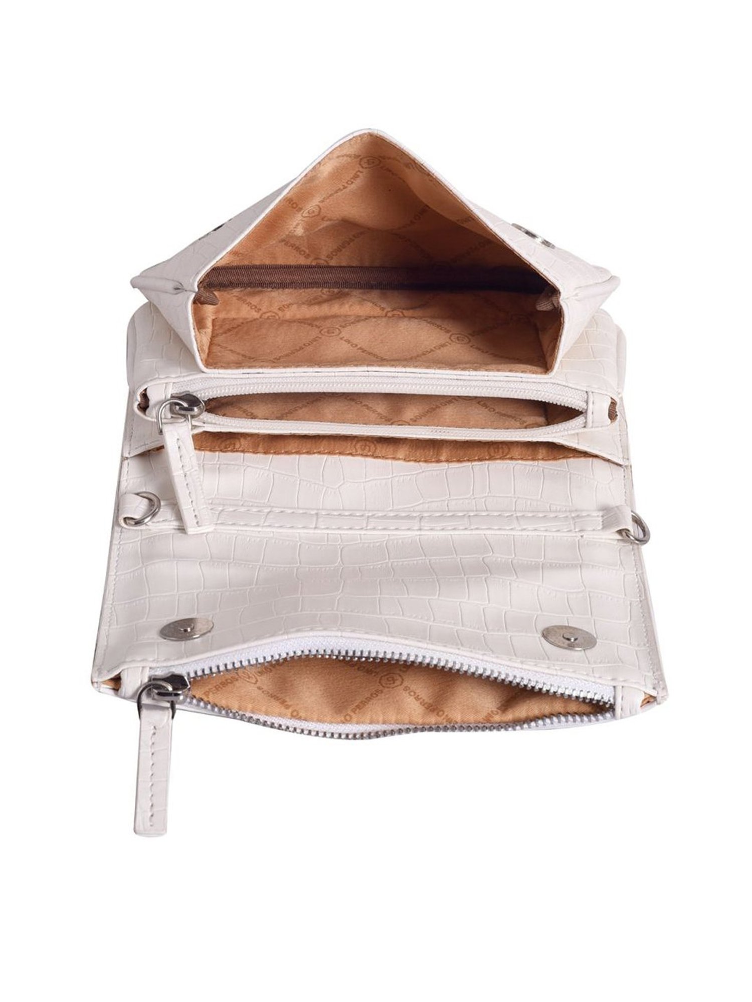 Lino Perros White Textured Bi-Fold Wallet for Women