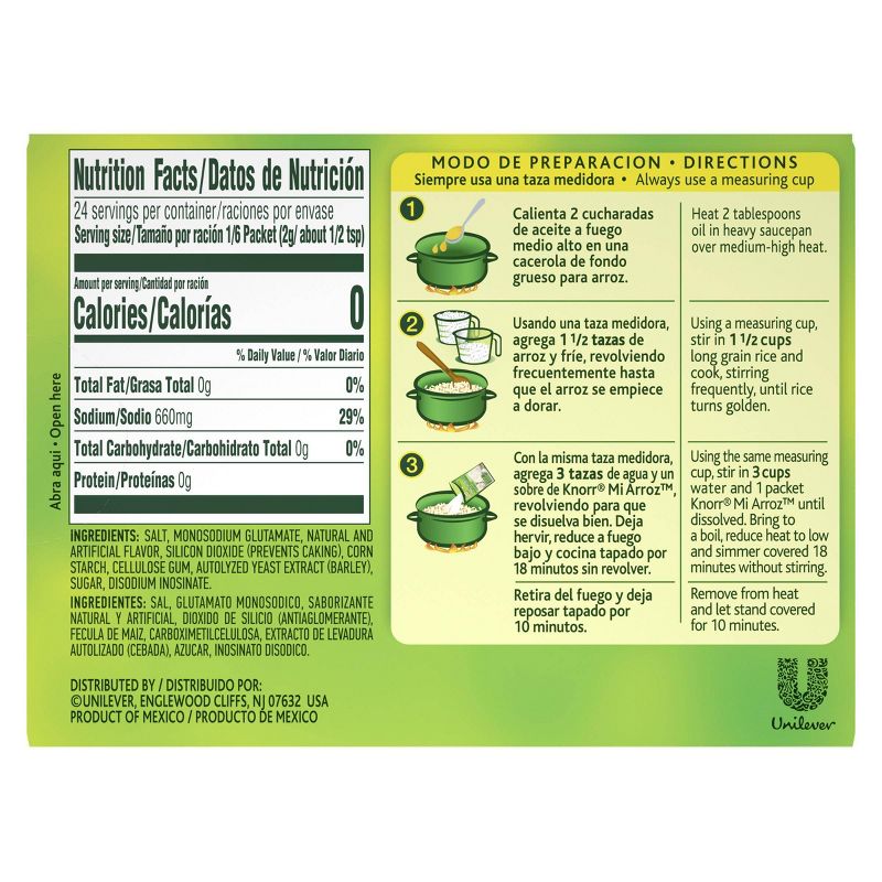 Knorr Mi Arroz Rice Seasoning Mix White- 4ct