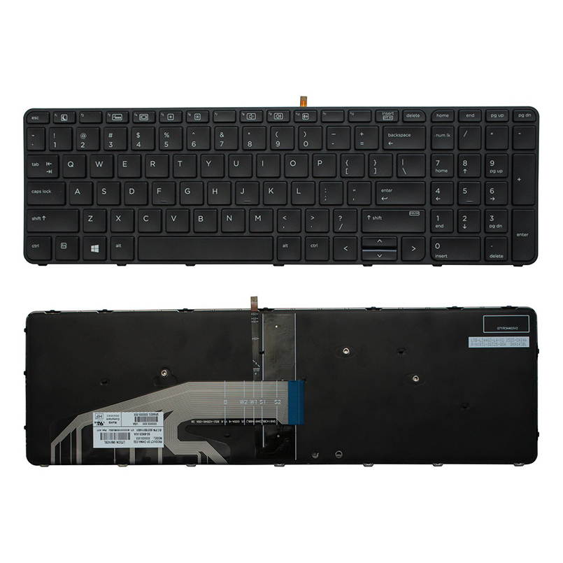New US Black Keyboard Backlit With Frame For HP ProBook 450 G3 455 G3 470 G3 Series