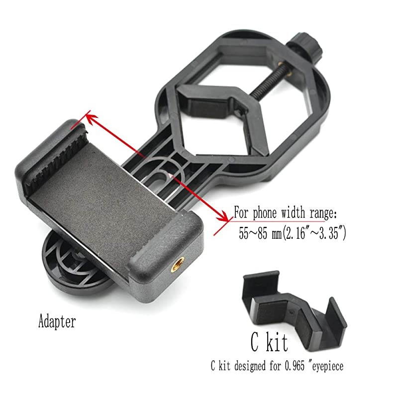 Smartphone Microscope Adapter Mount Universal Phone Scope Mount Work with Telescope Spotting Scope Microscope Monocular Binocular Fits iPhone Samsung HTC LG and Smartphone