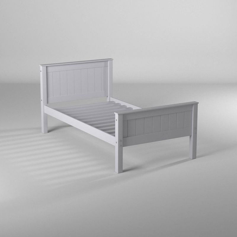 Twin Harmony Wood Platform Bed Dove Gray - Alaterre Furniture