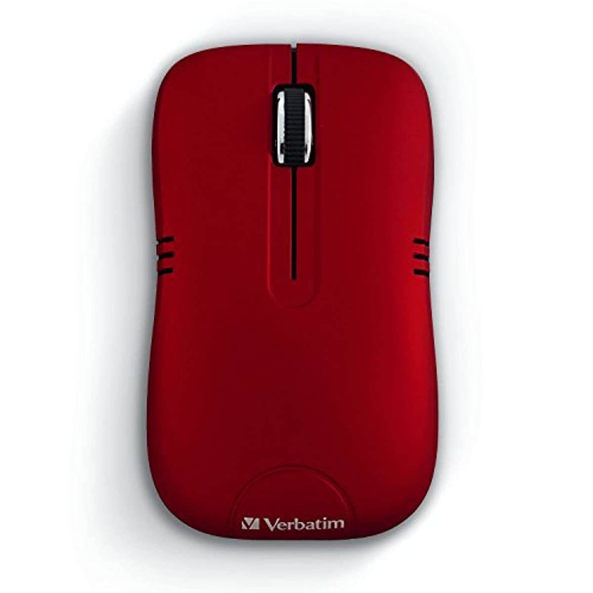 Verbatim Wireless Notebook Optical Mouse, Commuter Series &ndash; Matte Red