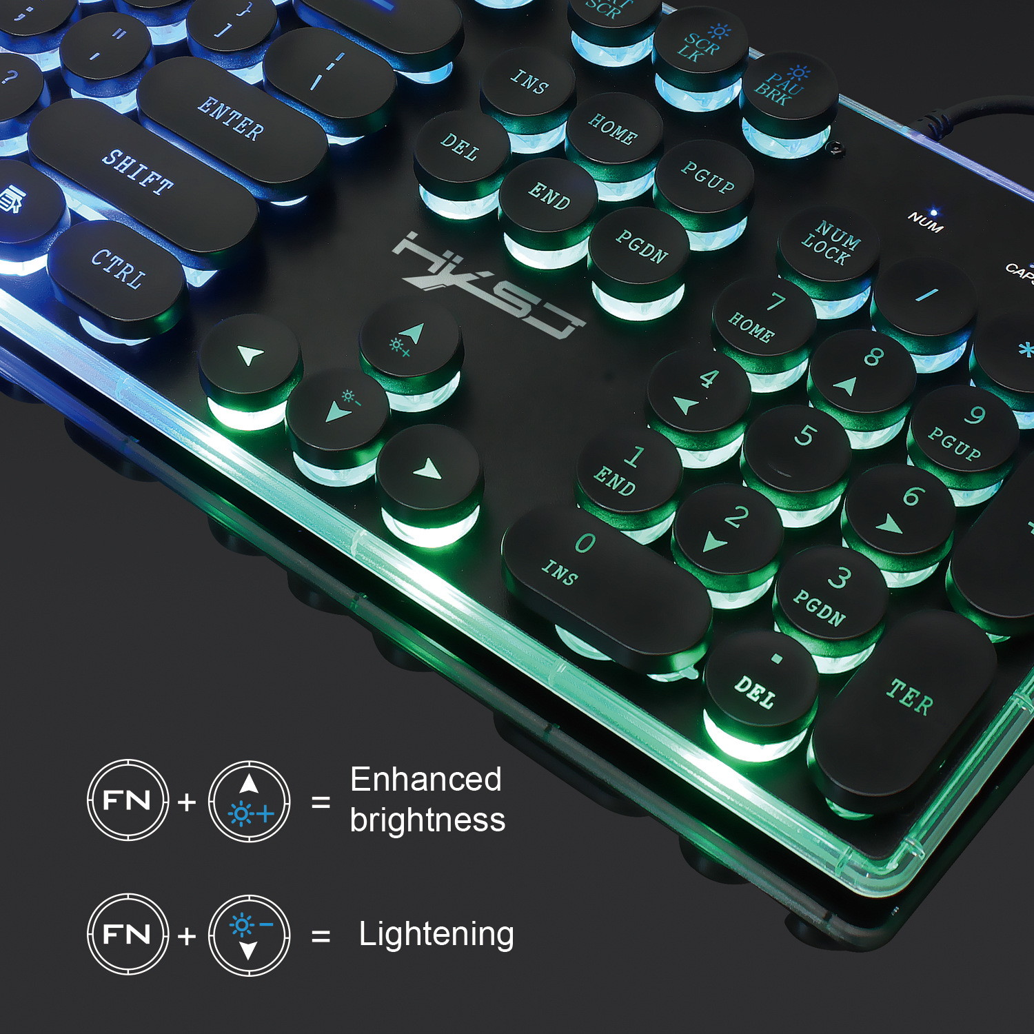 Backlit gaming keyboard RGB illuminated mouse set wired keyboard set
